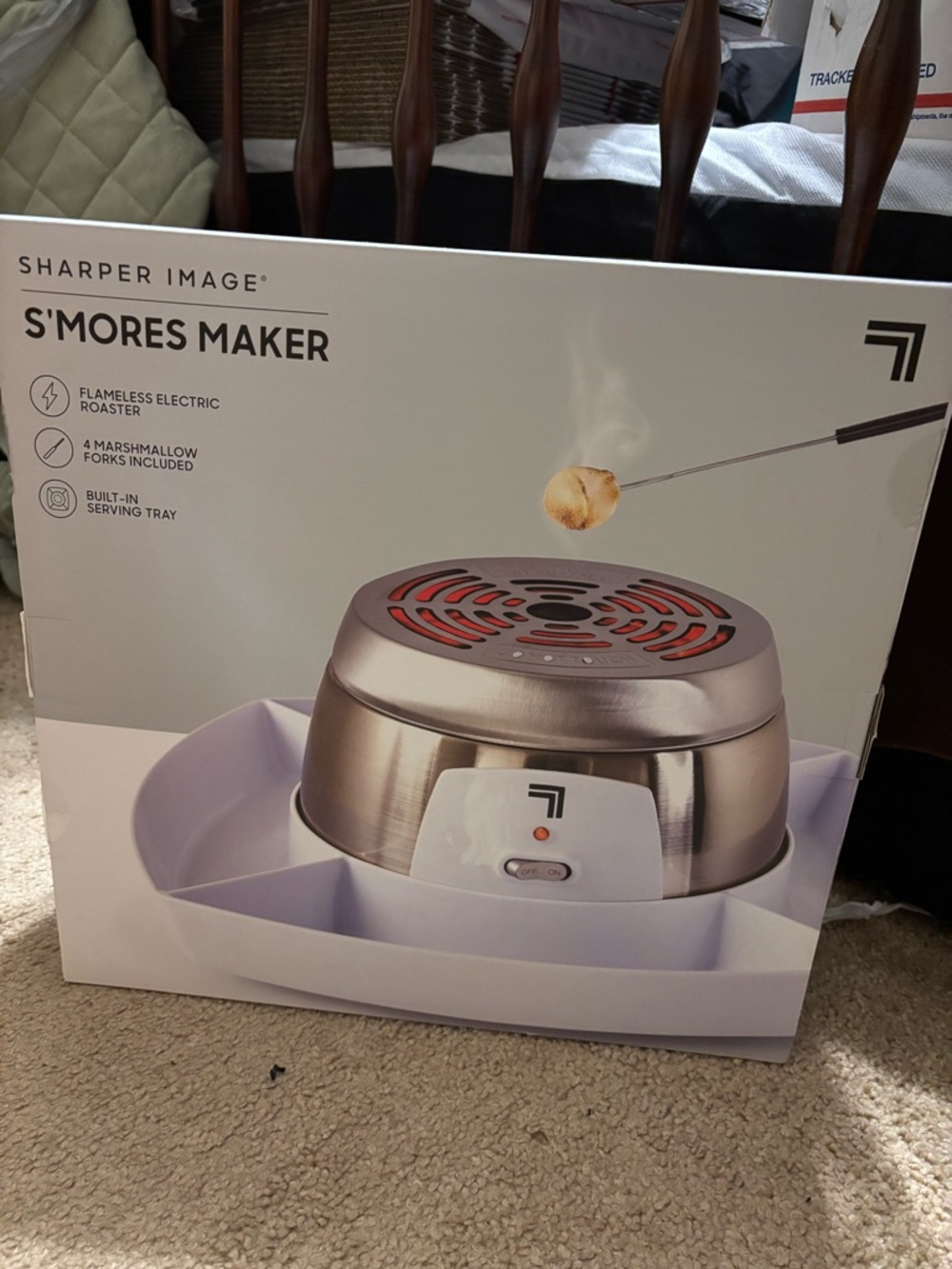 Sharper Image Stainless Steel and White S'mores Maker